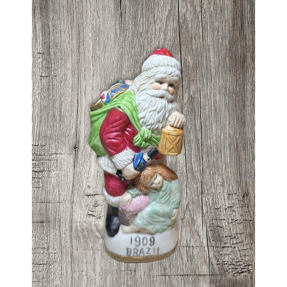 Vintage Old World Santa Saint Nick Figurine "Brazil 1909" Porcelain 5.25" Tall